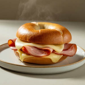 Ham & Cheese Bagel Panini