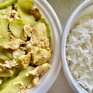 Cucumber & Egg Stir-Fry黄瓜炒鸡蛋